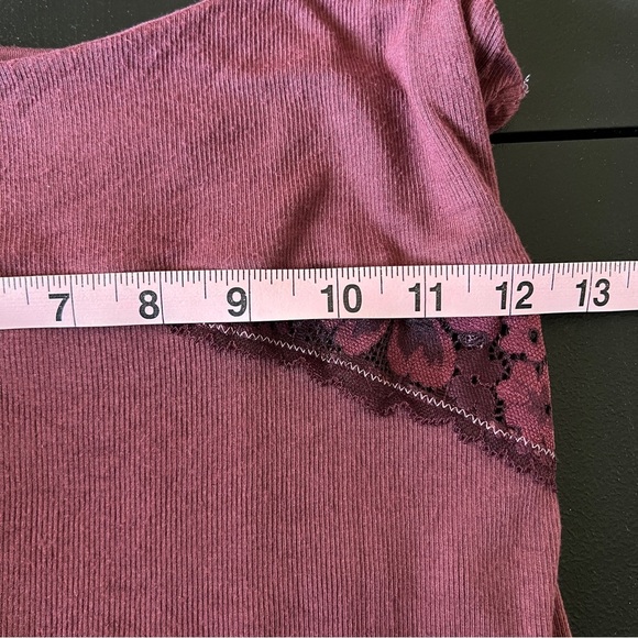 Victoria’s Secret Y2K Slip Dress Burgundy Lace Trim Coquette Mini - Picture 14 of 14